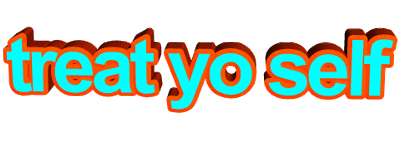 Treat Yo Self Spinning Word Art GIF