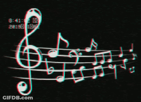 Treble Clef And Music Notes GIF