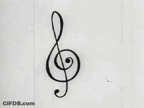 Treble Clef And Music Notes GIF