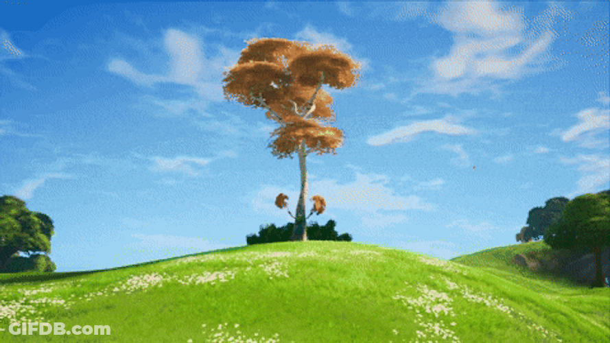 Tree Hiding Fortnite Meme GIF