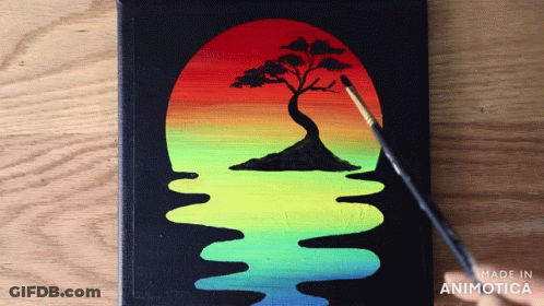 Tree On Small Island Made In Animotica GIF