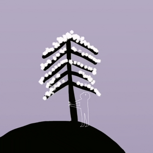 Tree Shake Snow Falling GIF