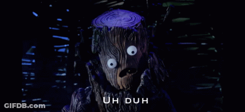 Tree Stump With Googly Eyes GIF
