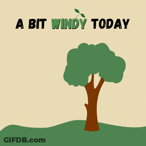 Tree With A Bit Windy Today GIF
