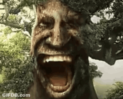 Tree With Man Face Screaming GIF