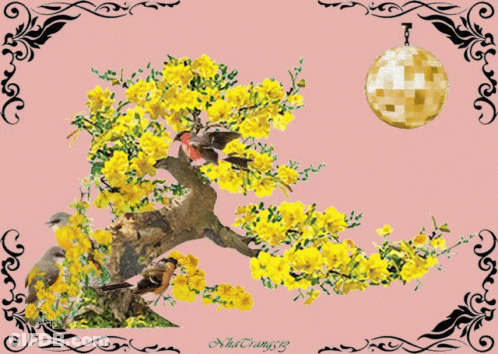 Tree With Yellow Flowers 2019 GIF