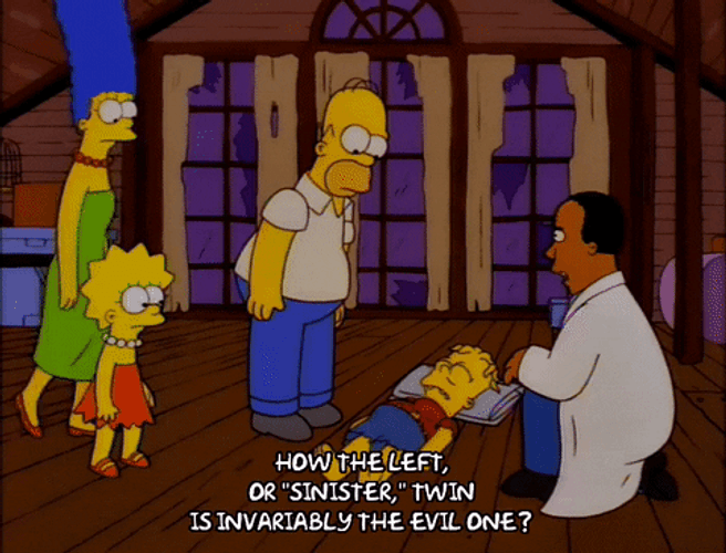 Treehouse Of Horror VII Left Handed Sinister GIF