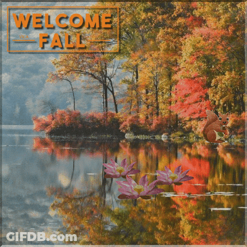 Trees With Happy Autumn GIF