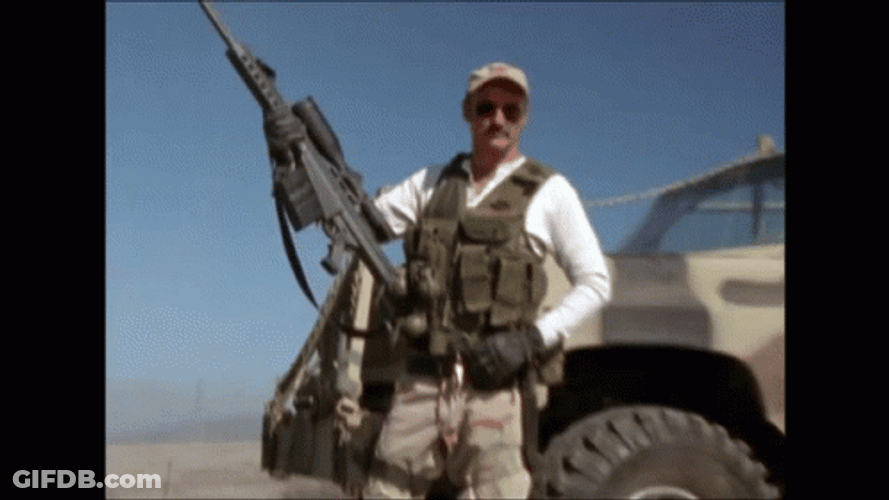 Tremors Gunner Standing Proud GIF