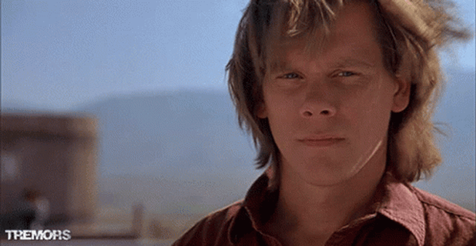 Tremors Kevin Bacon Looking Down GIF