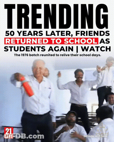 Trending 50 Years Later Friends Returned To School As Students GIF