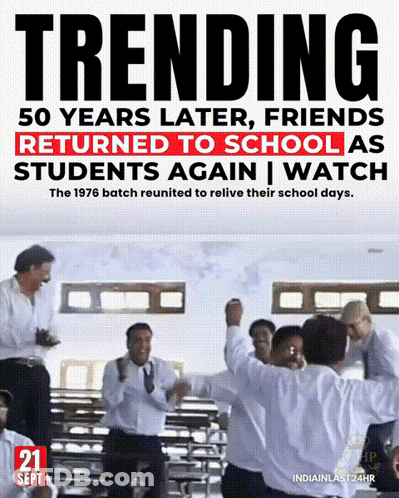 Trending 50 Years Later Friends Returned To School As Students Again I Watch GIF