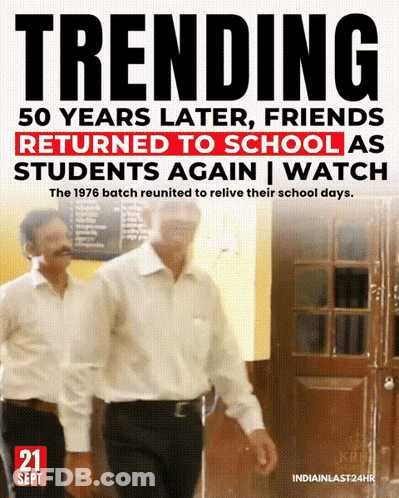 Trending 50 Years Later Friends Returned To School As Students Again I Watch GIF