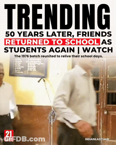 Trending 50 Years Later Friends Returned To School As Students Again Watch GIF