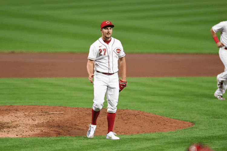 Trevor Bauer Cincinnati Reds Strut GIF