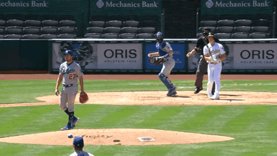 Trevor Bauer Pound Chest Dodgers GIF