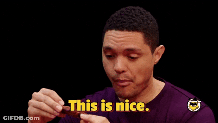 Trevor Noah Eating Thats Nice GIF