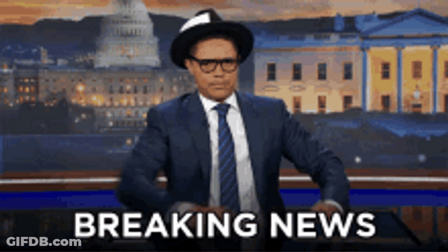 Trevor Noah The Daily Show Breaking News GIF