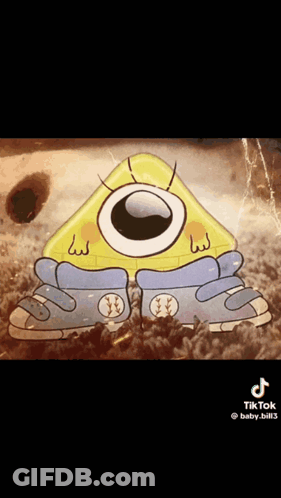 Triangle With Big Eye And Hole GIF