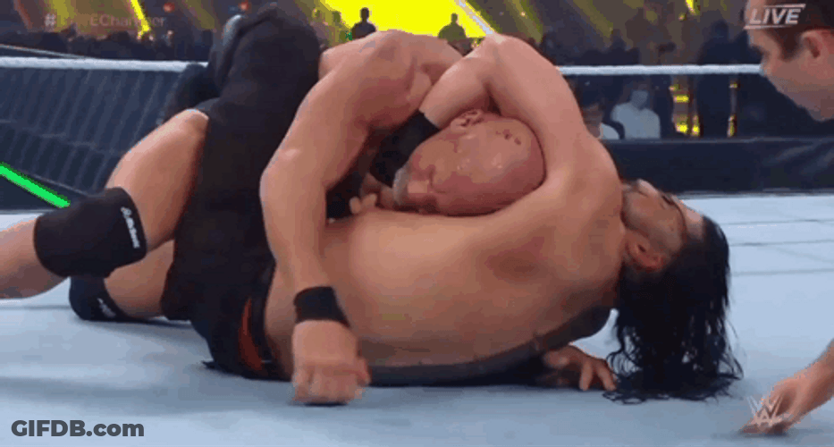 Tribal Chief Roman Fight And Hold Enemy Head GIF