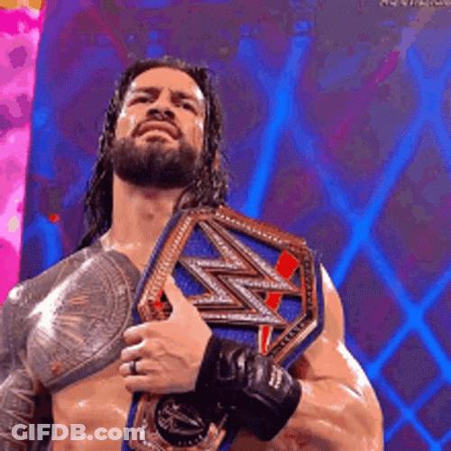 Tribal Chief Roman Reigns Sweeping Hair Back GIF
