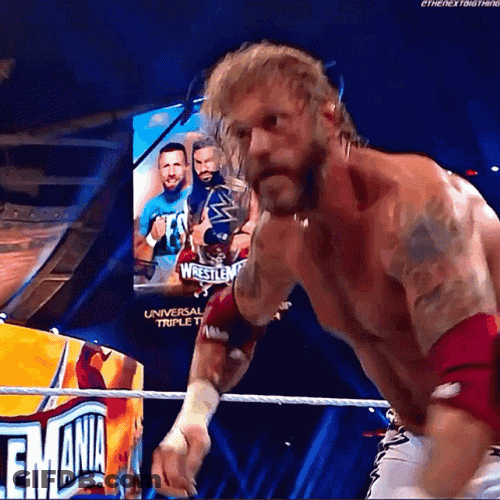 Tribal Chief Smashing The Enemy In Wrestling Ring GIF