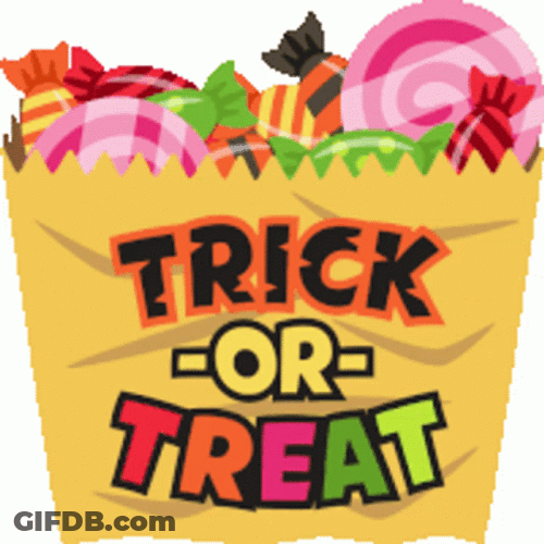 Trick Or Treat Candy Bag GIF