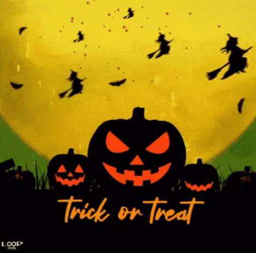 Trick Or Treat Halloween Poster GIF