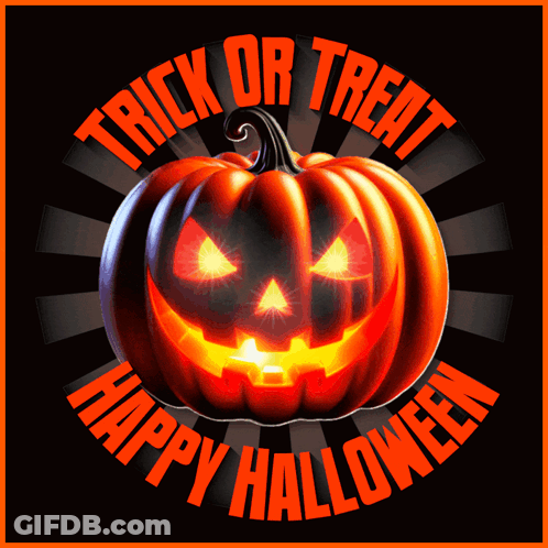 Trick Or Treat Happy Halloween Pumpkin GIF