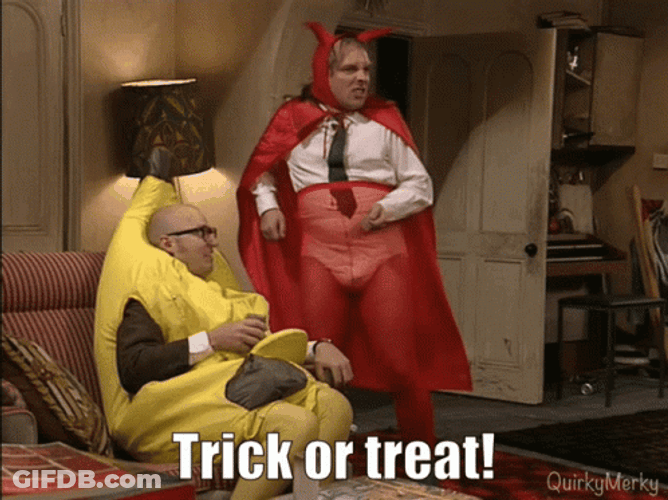 Trick Or Treat Just Cash No Sweets Bottom Scene GIF