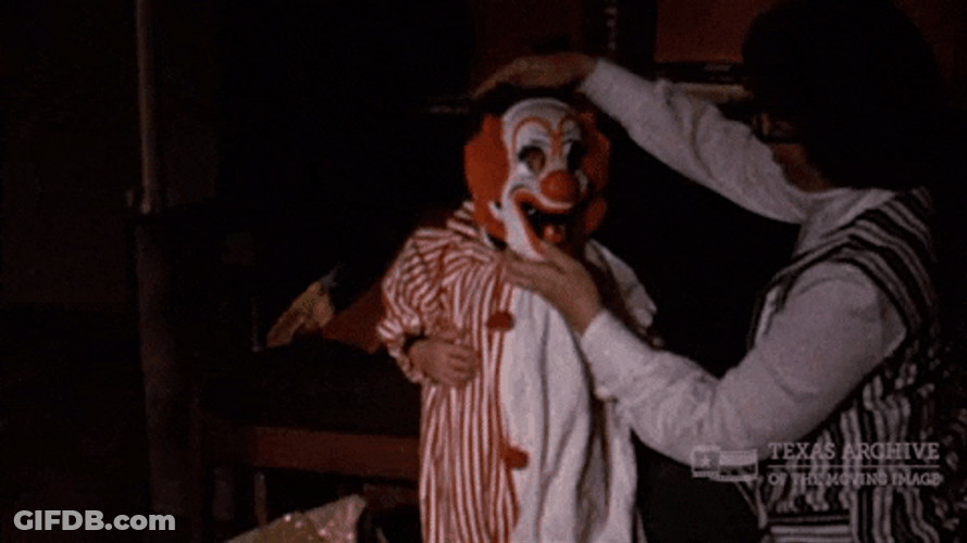 Trick Or Treat Scary Halloween Clown Costume GIF