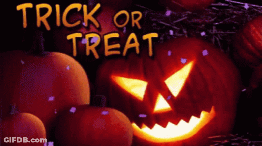 Trick Or Treat Smiling Pumpkin GIF