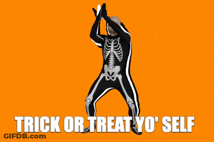 Trick Or Treat Yo Self Skeleton GIF