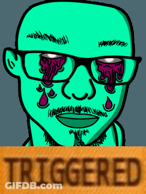Triggered Crying Green Skinned Guy GIF