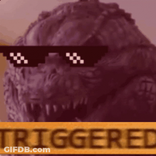 Triggered Godzilla Meme GIF