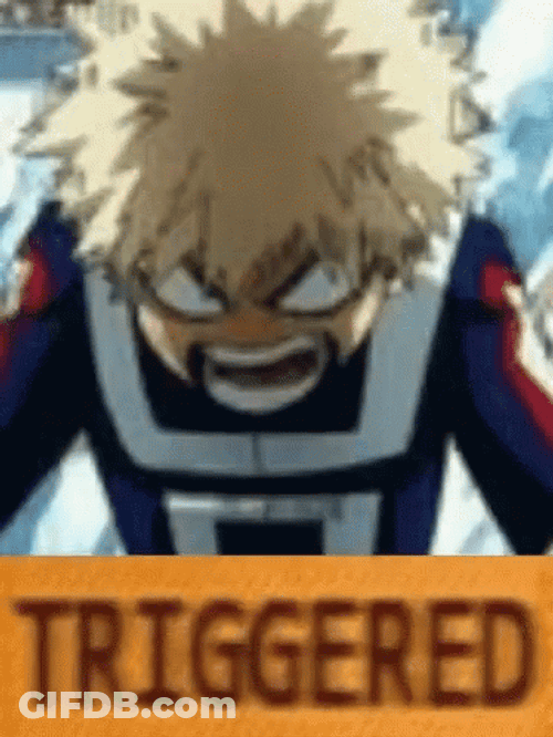 Triggered Katsuki Bakugou GIF