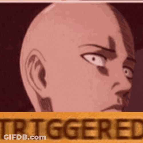 Triggered Saitama Anime GIF