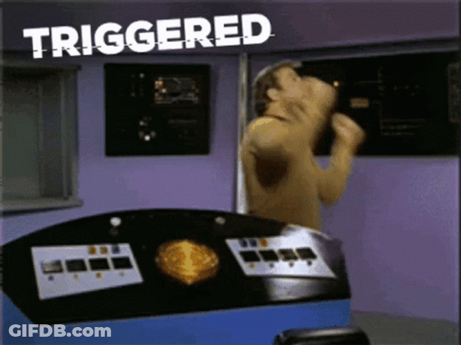 Triggered Star Trek Shouting GIF