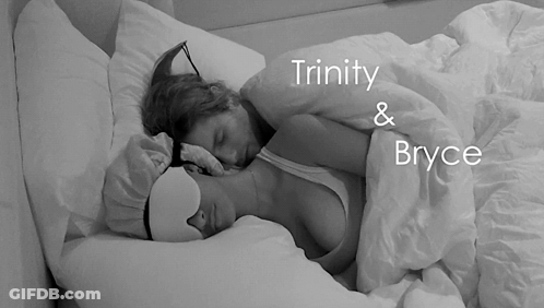 Trinity And Bryce Sleeping Black And White GIF