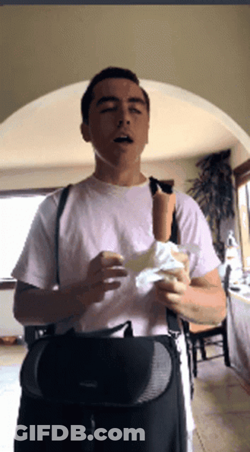 Trip Kelley Eating Corn Dog GIF