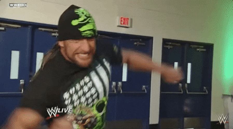 Triple H Excited Fist Pump GIF