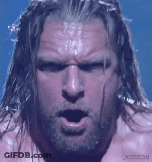 Triple H Forceful Liquid Spewing GIF