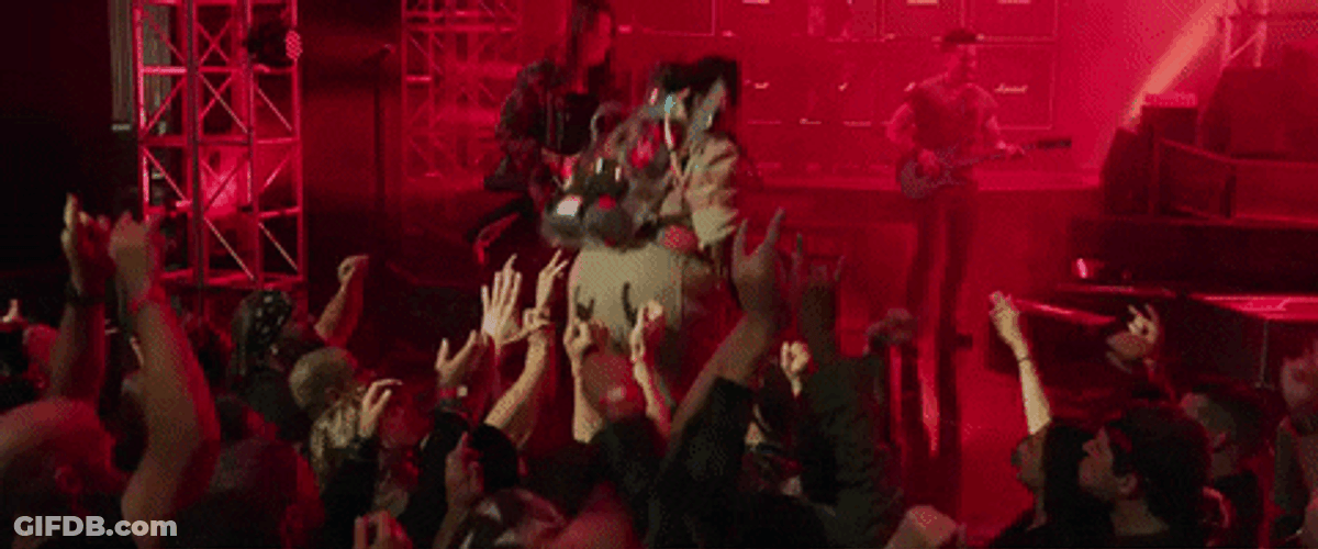 Triple Lindy Crowd Dive Ghostbusters GIF