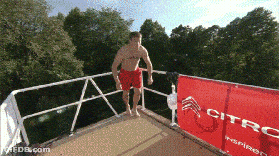 Triple Lindy Dive Belly Flop GIF