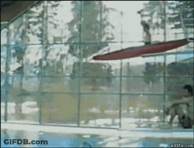Triple Lindy Kayak Diving Fail GIF