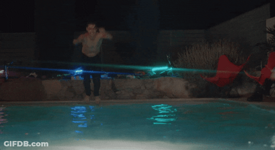Triple Lindy Pool Jump Loop GIF