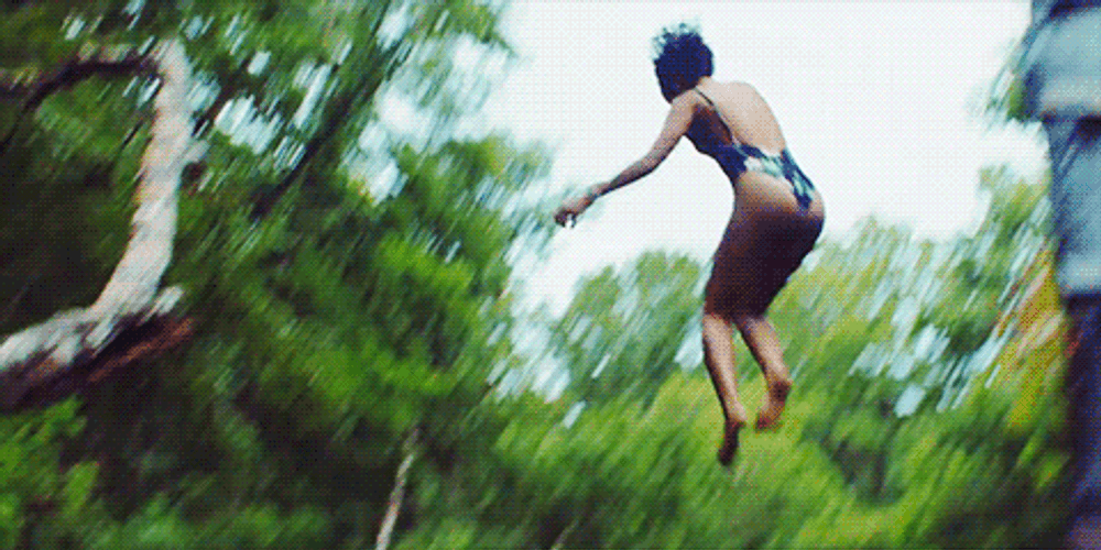 Triple Lindy Summer Lake Dive GIF