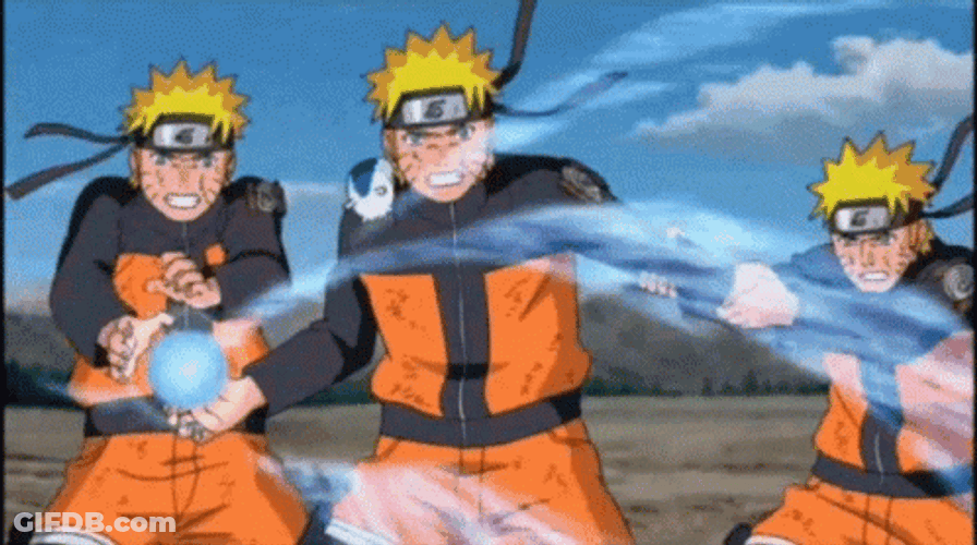 Triple Naruto Rasengan Uzumaki Shippuden GIF