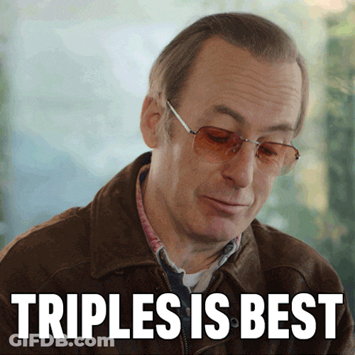 Triples Is Best Bob Odenkirk GIF
