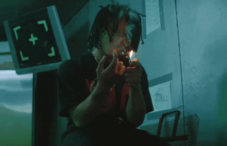 Trippie Redd Lighting Up Cigarette GIF